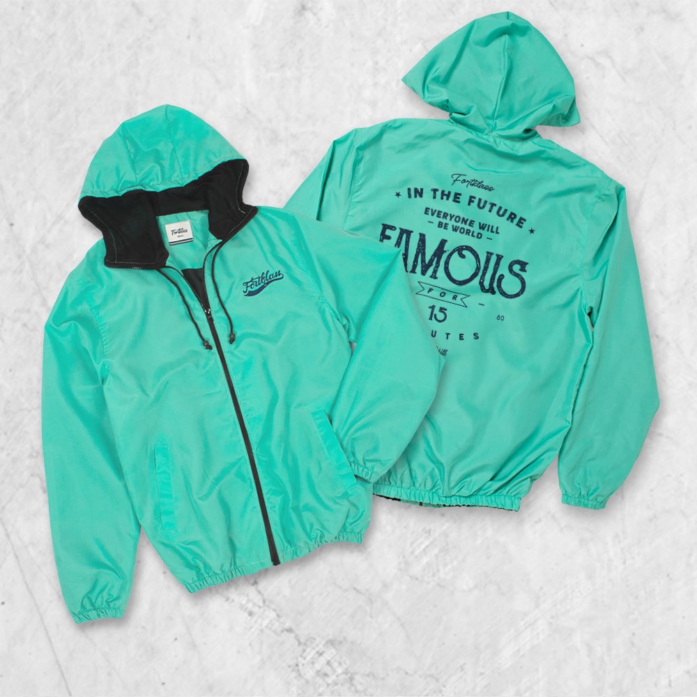 FORTGLASS Windbreaker FAMOUS Outerwear Unisex Windbreaker Jaket Pria