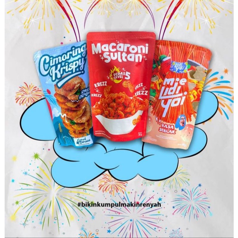 

PAKET MURAH ISI 5pcs /BISA MIX MACARONI SULTAN, MIELIDI, BASRENG CEMILAN VIRAL /MAKANAN RINGAN /MURAH ENAK