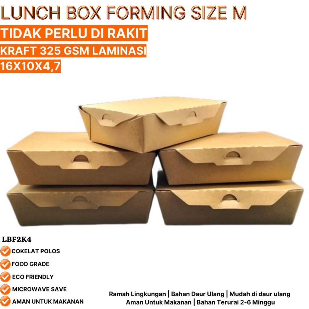 Lunch Box Medium Sudah Terbentuk Tidak Perlu Rakit (LBF2K4-Laminasi)