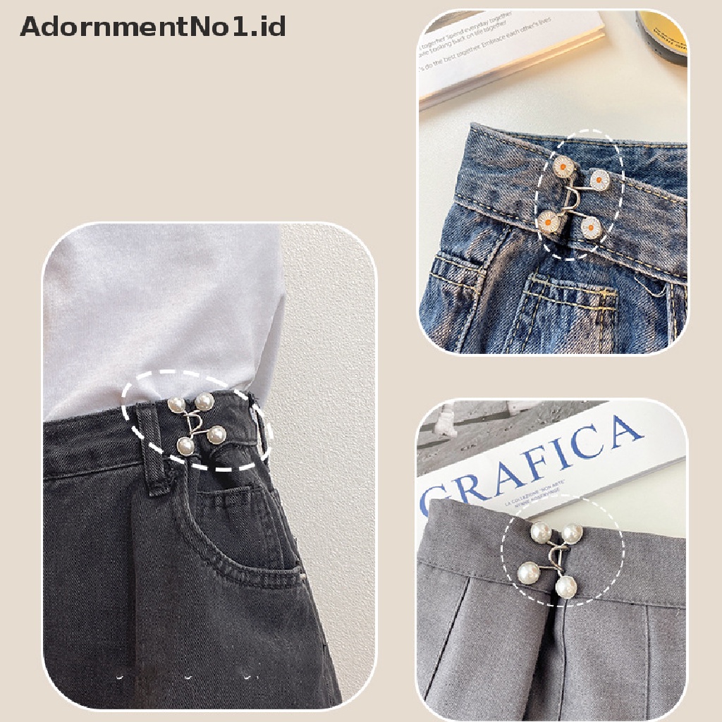 [AdornmentNo1] Mengencangkan Pinggang Artefak Pin Aksesoris Bebas Paku Bros Jeans Mantel Celana Pinggang Penyesuaian Pin Dilepas Tombol Tetap Universal [ID]