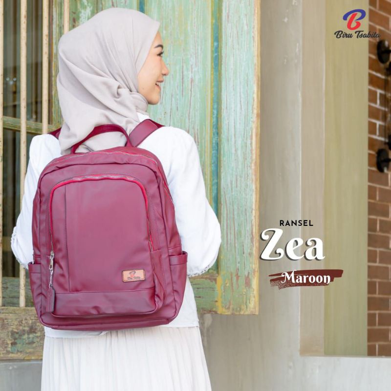 Biru Tsabita Ransel Zea Tas Laptop Anti Air Pria Wanita