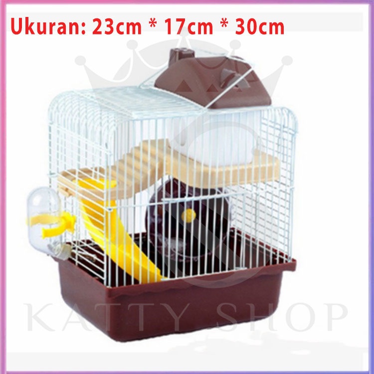 Kotak hamster/kurungan hamster/kurungan kelinci/kurungan hamster dua orang villa 27 * 13 * 30CM