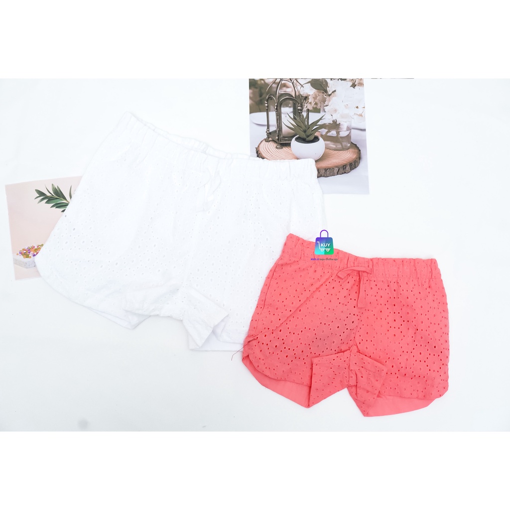 CELANA PENDEK ANAK PEREMPUAN CAT&JACK BAHAN BRUKAT POLOS