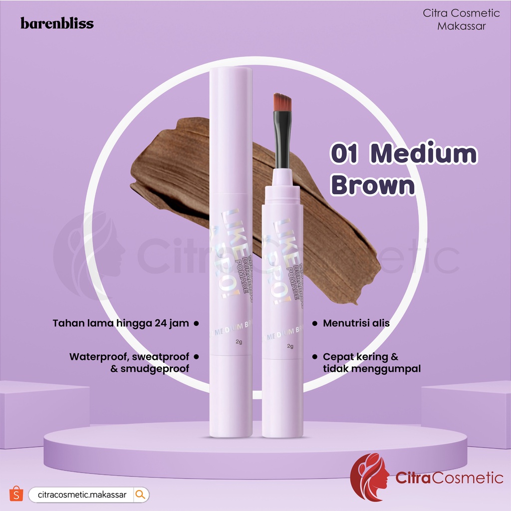 Barenbliss Like A Pro! Durabrow Pomade Series