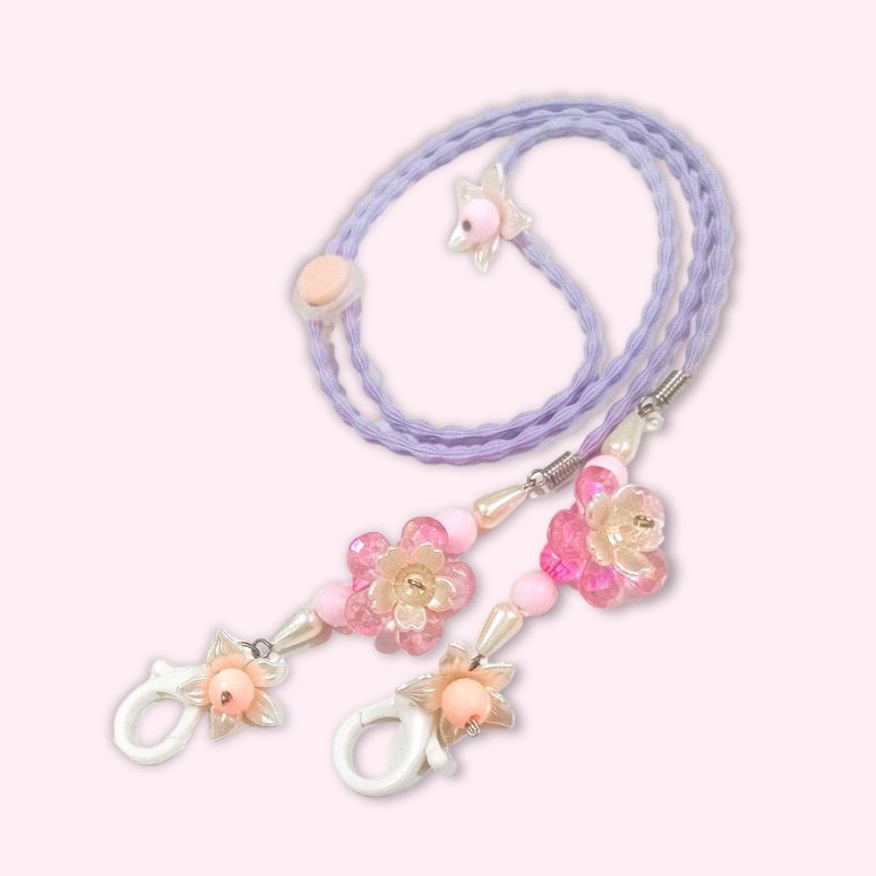 tali masker lucu sakura 2in1 konektor pastel premium unik murah strap mask terbaru hijab sport ramad