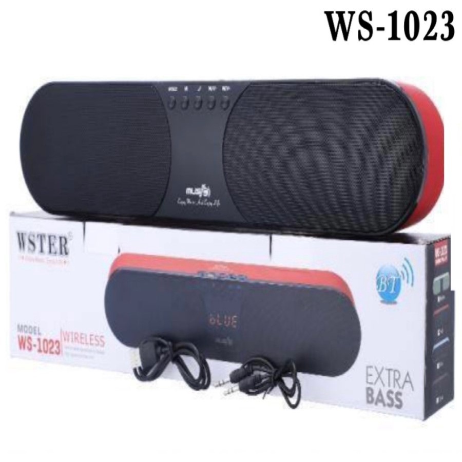 Speaker Bluetooth WS-1023 Speaker Panjang Portable WIRELESS SPEAKER PORTABLE SPEAKER MUSIC BOX BLUETOOTH