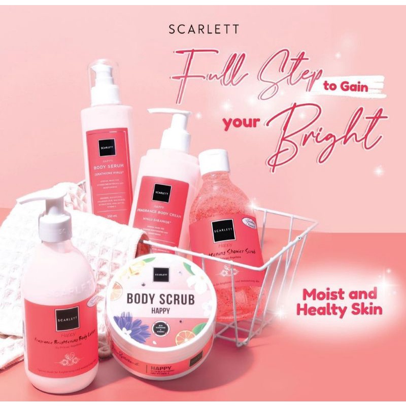 SCARLETT LOVING JOLLY CHARMING HAPPY SERIES LOTION BODY CREAM SERUM SHOWER SCRUB