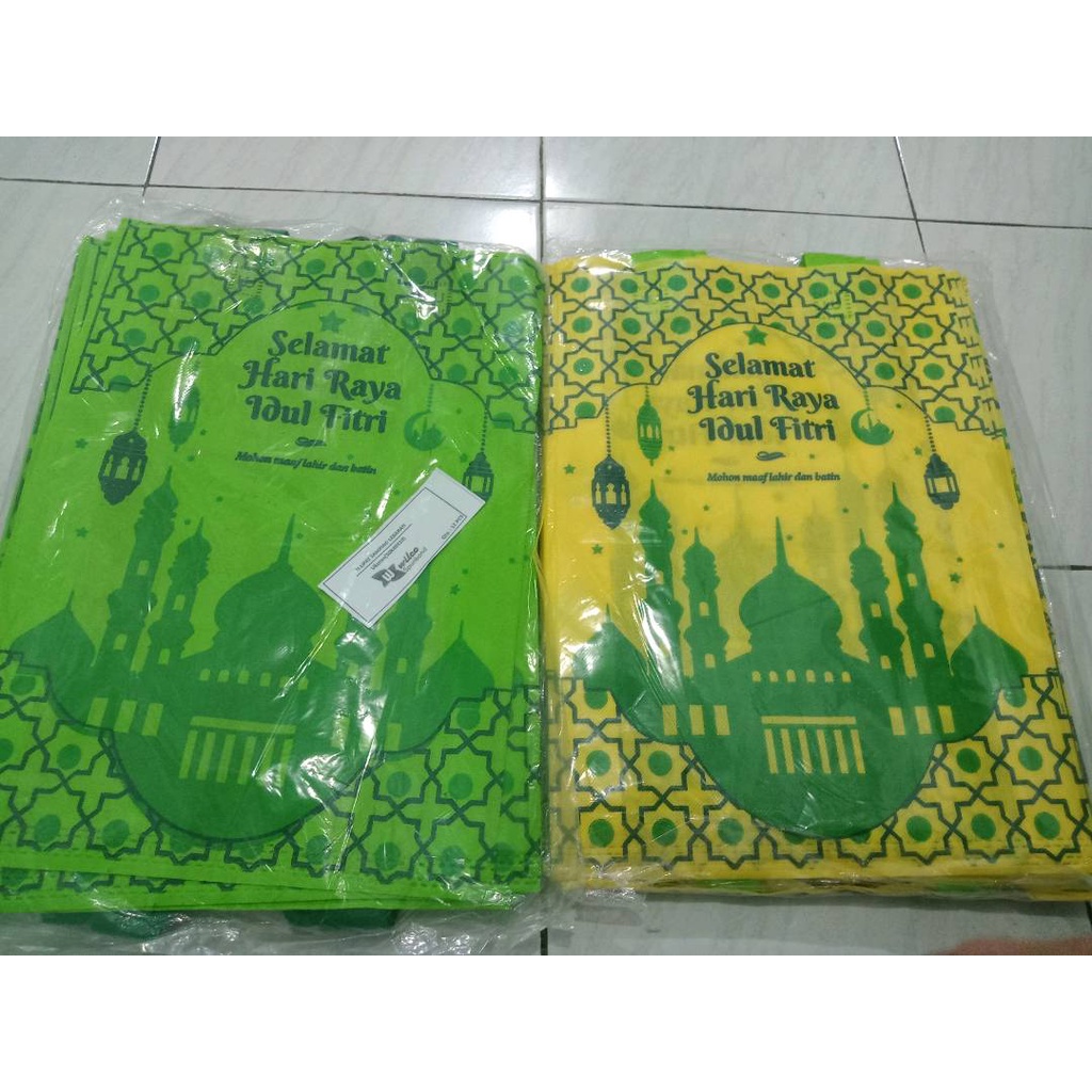 

Tas Kain Hantaran Lebaran / Goodie Bag Lebaran / Harga PerLusin (12pcs ) Goodie Bag Handle Idul Fitri 30x40x8