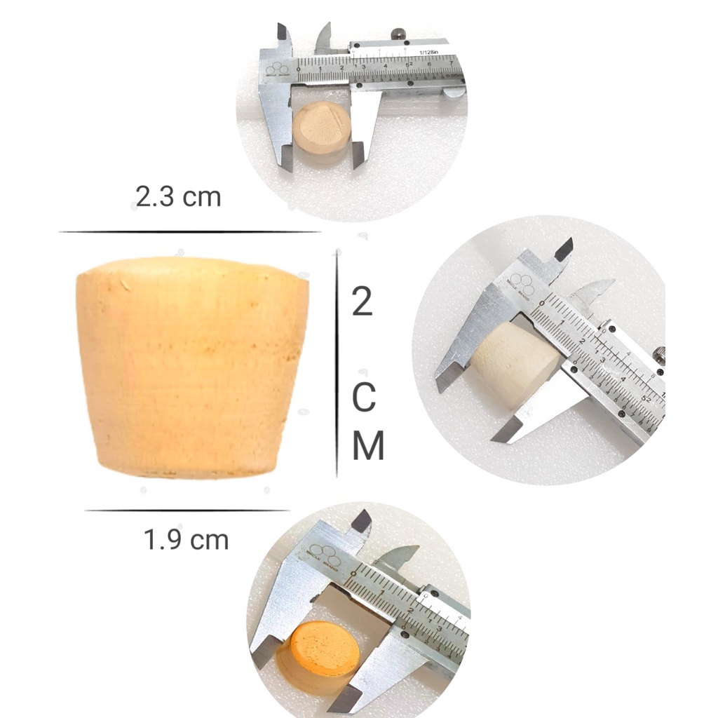 TUTUP BOTOL KAYU UKURAN 120ML  / S1