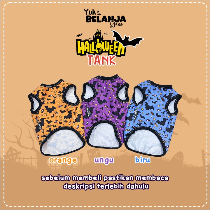 Baju Kucing Bahan Poliester Halloween Bat Tank Series Terlucu Baju Kucing anjing kelinci Lucu murah Size XS-XL / Yuk Belanja Gaes!