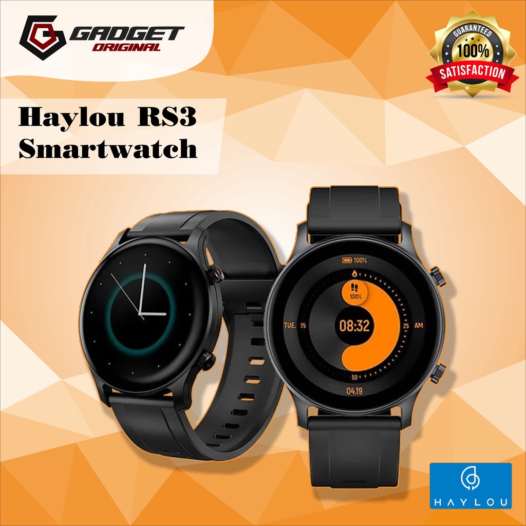 Haylou RS3 LS04 Smartwatch AMOLED Waterproof With GPS Function 5ATM - Hitam