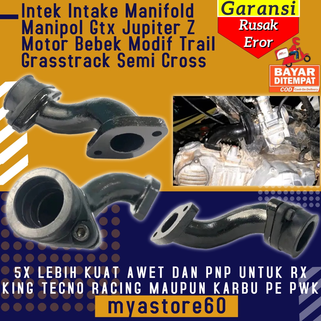 Manipul Intek Manipol Intake Manifold Leher Angsa Maniful Sambungan Gtx Jupiter Z Motor Bebek Modif Track Trail Grasstrack Semi Cross