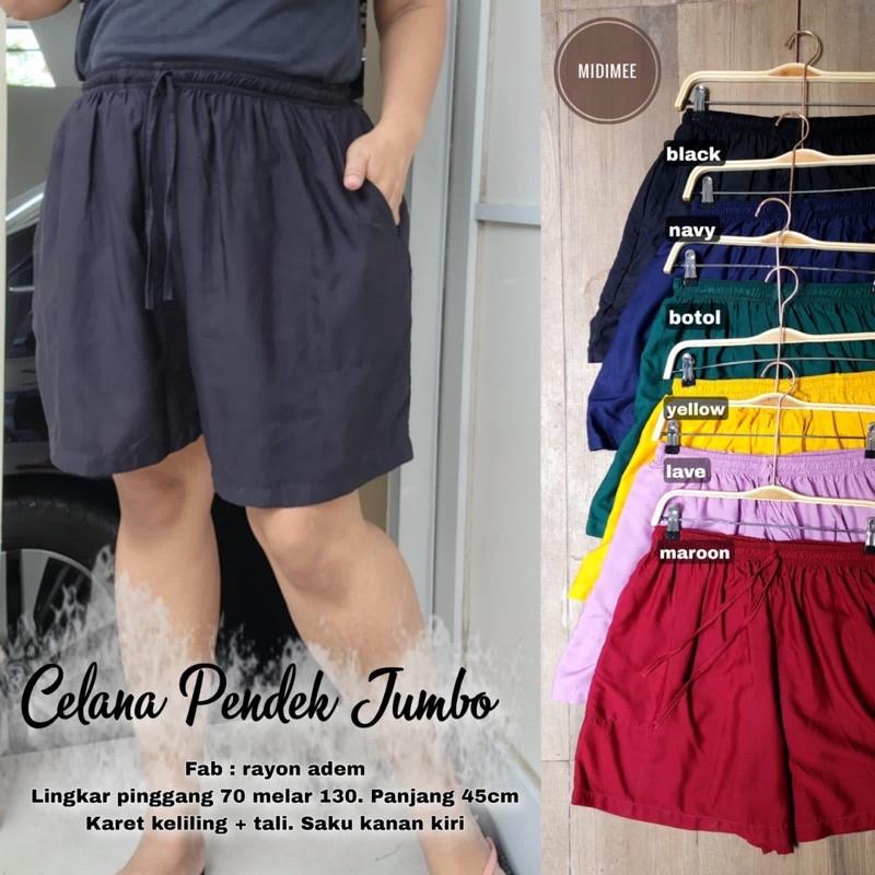 CELANA PENDEK SUPER JUMBO BAHAN RAYON FIT TO  4XL MUAT DIATAS 100KG
