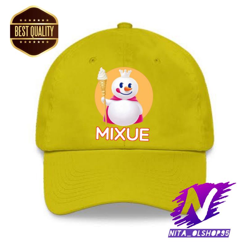 topi baseball anak eskrim mixue karakter