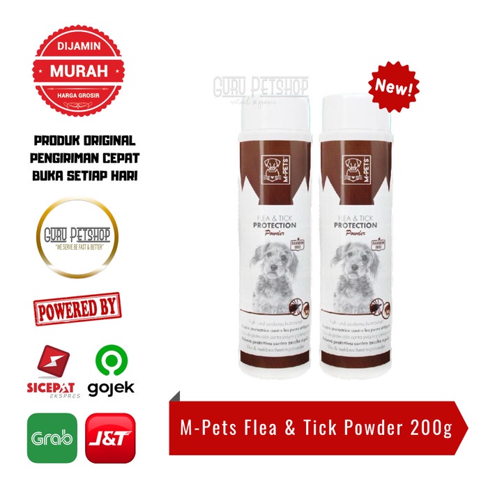 M-Pets Flea &amp; Tick Protection Powder For Dog 200ml Bedak Anti Kutu