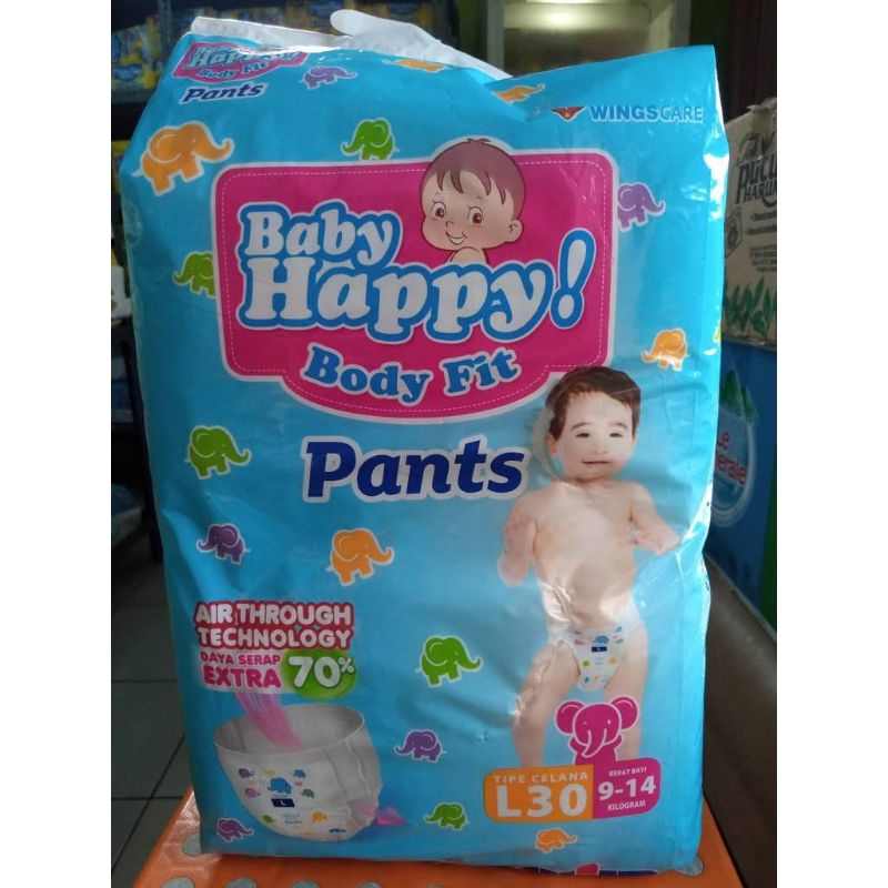 BABY HAPPY L 28 / PEMPERS BAYI TIPE CELANA / DIAPERS ANAK / POPOK BAYI L28