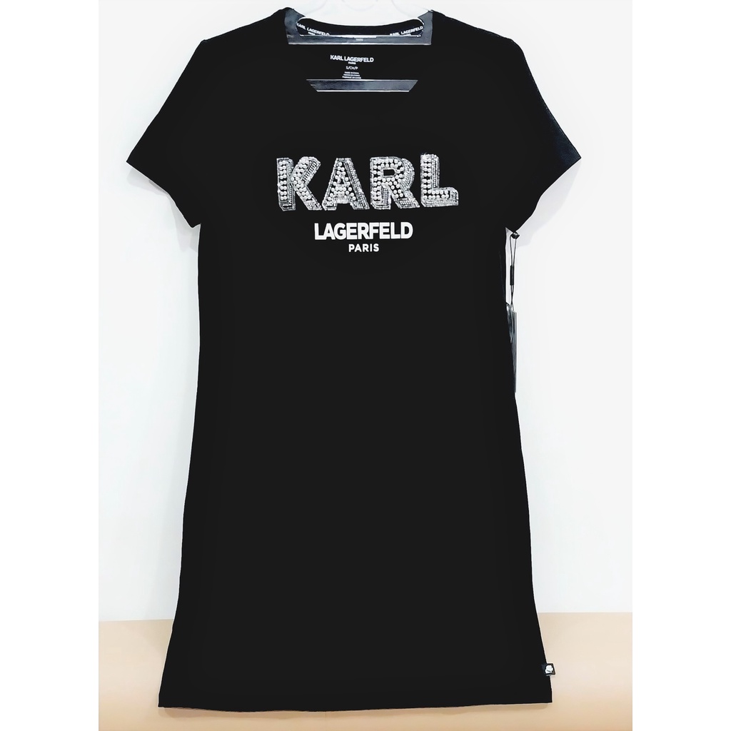karl lagerfeld dress kaos wanita OF 85 original black