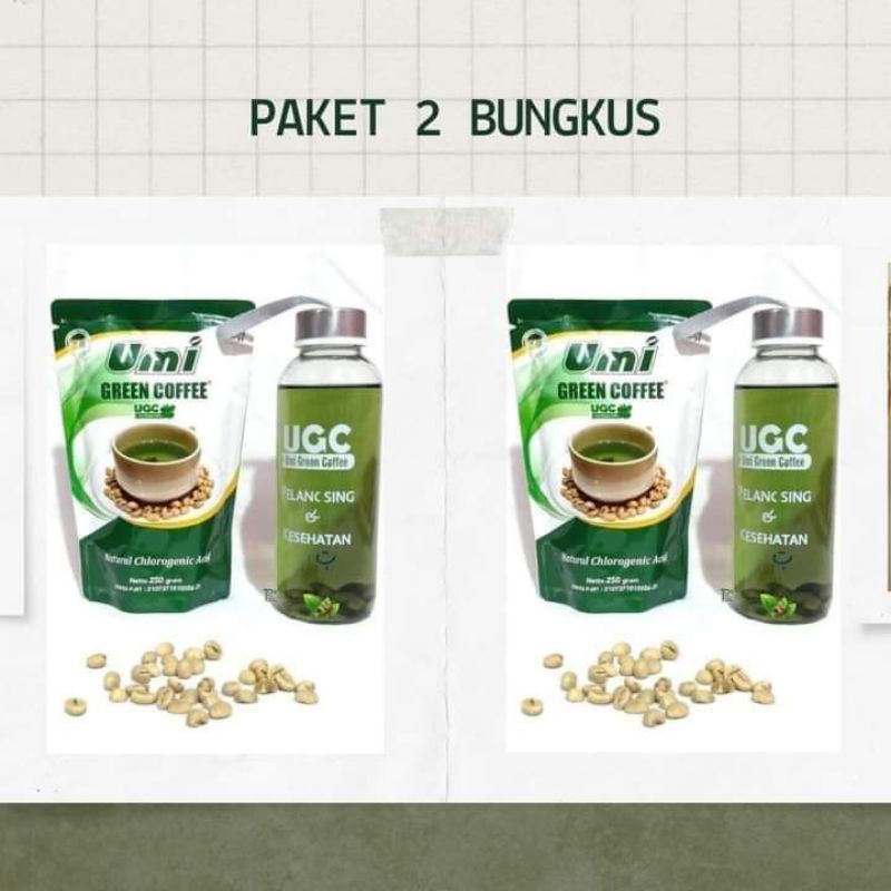 

umi green coffee 2bungkus Rp260.000