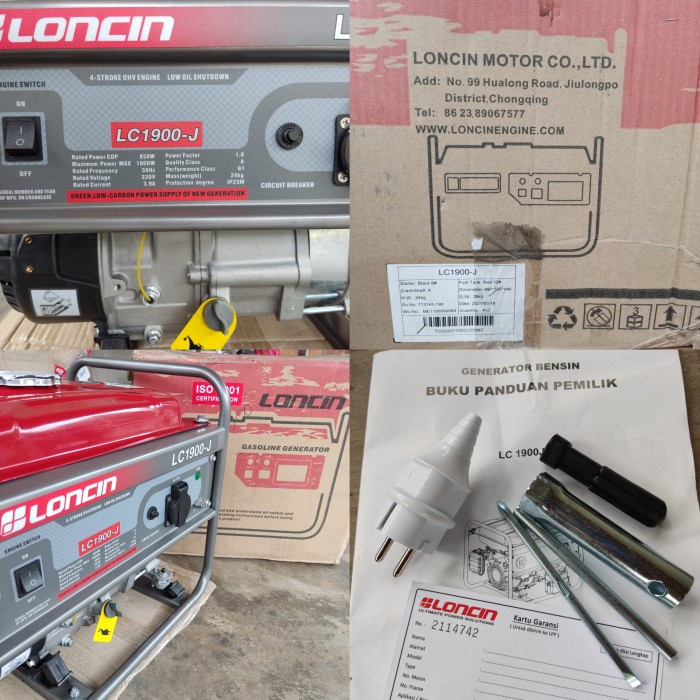 jamalhia10grosir - Genset Loncin LC 1900J Generator Listrik Loncin LC1900J 1900 J 80CC