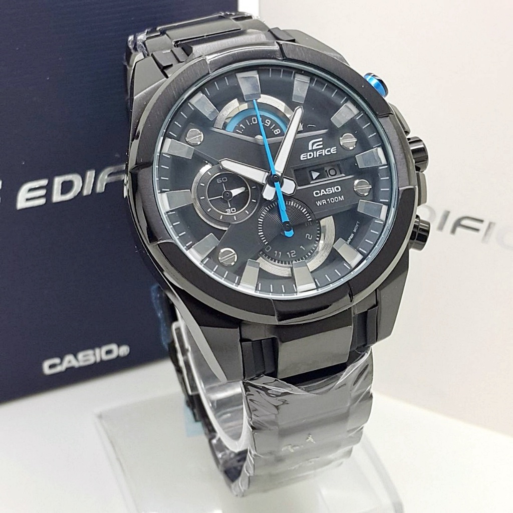Jam Tangan Pria C*s*o ED*F*C* EFR-540BK-1A EFR-540 Chronograph FullBlack Steel