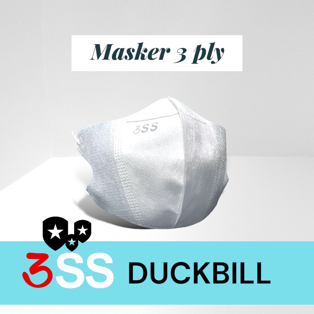 DUCKBILL MASKER GARIS 3 PLY ISI 50 PCS