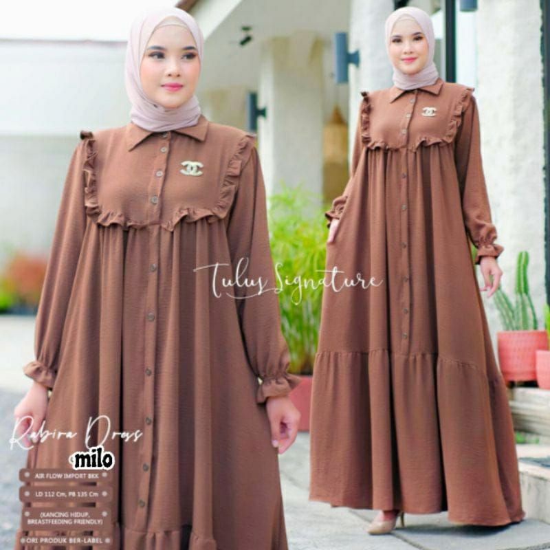 [Fashion Muslim] Gamis VIORA ARKANI TIMOTI crinkle airflow Maxy dress gamis terbaru 2023 kekinian terlaris