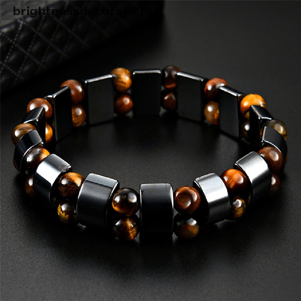 [Birth] Gelang Magnet Hitam Beads Terapi Batu Hematite Perawatan Kesehatan Perhiasan Penurunan Berat Badan [ID]