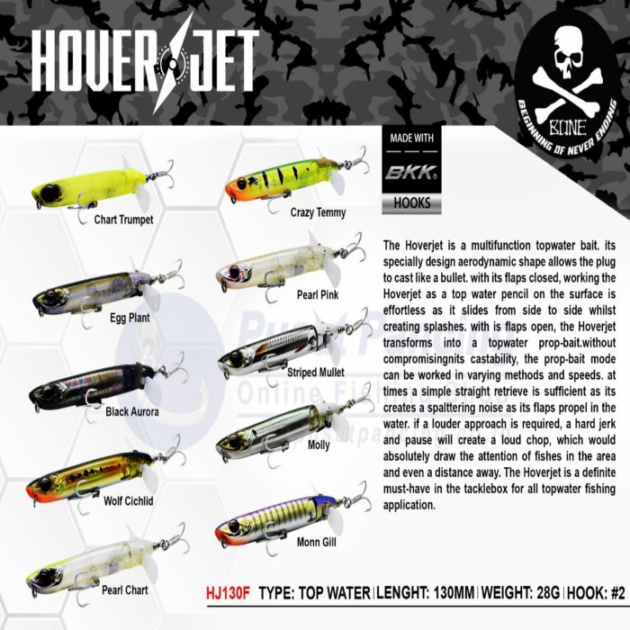 DISKON Bone Hoverjet TW 130mm-28g MURAH