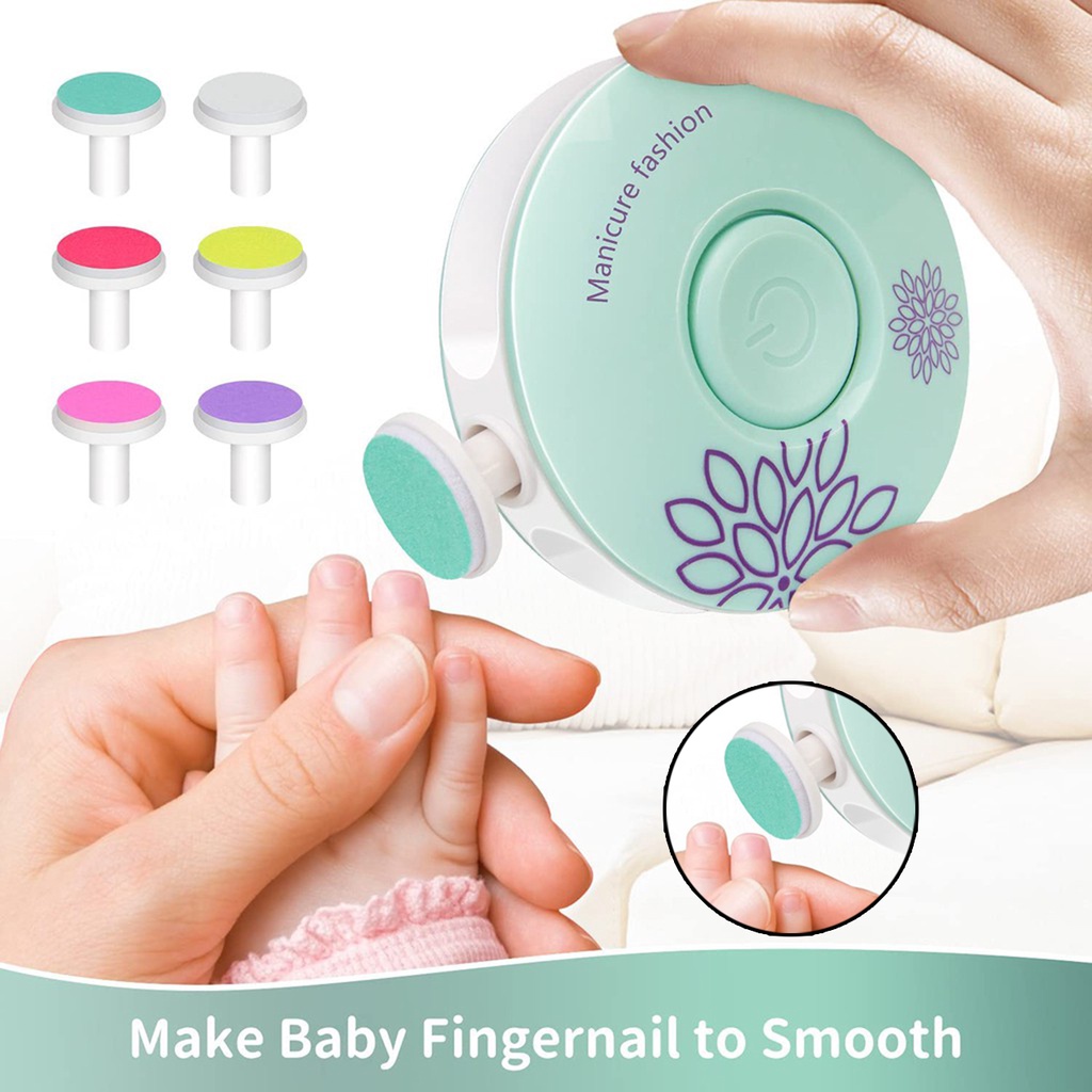 6Pcs Baby Nail Set Nail Trimmer Electric Gunting Kuku BayI Manicure Set Bayi Kaki dan Tangan 6 in 1 Pemotong Kuku Bayi dan Dewasa Perlengkapan Baby Care Elektrik Grinding pedicure manicure Alat Kikir Kuku