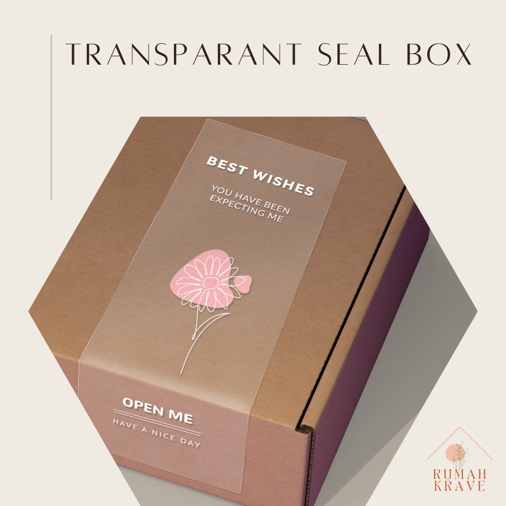 

RUMAH KRAVE - Transparant Seal Box Sticker Small Busines Olshop