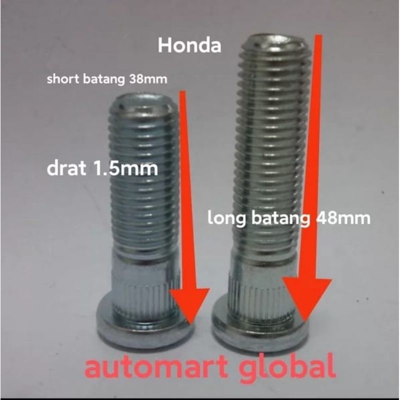 Baut roda honda jazz Brio mobilio CRV brv hrv 42mm japan