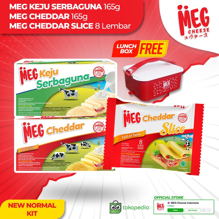 

Terlaris ✨ - MEG Starter Pack - Keju 165g, Cheddar 165g, & Slice 8 2.1.23
