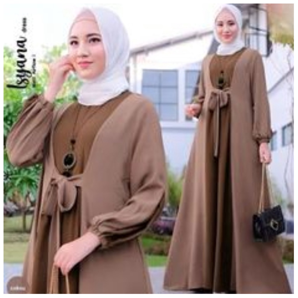 jasmine gamis terbaru baju lebaran 2023 wanita dress muslimah kekinian maxi cringkle