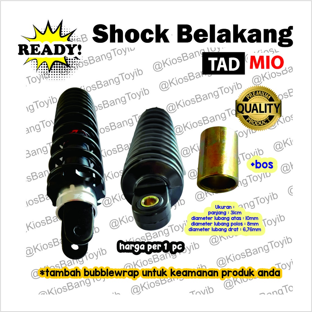 1pc Shockbreaker Shock Belakang MIO MIO J SOUL Mio M3 -- HITAM (TAD)