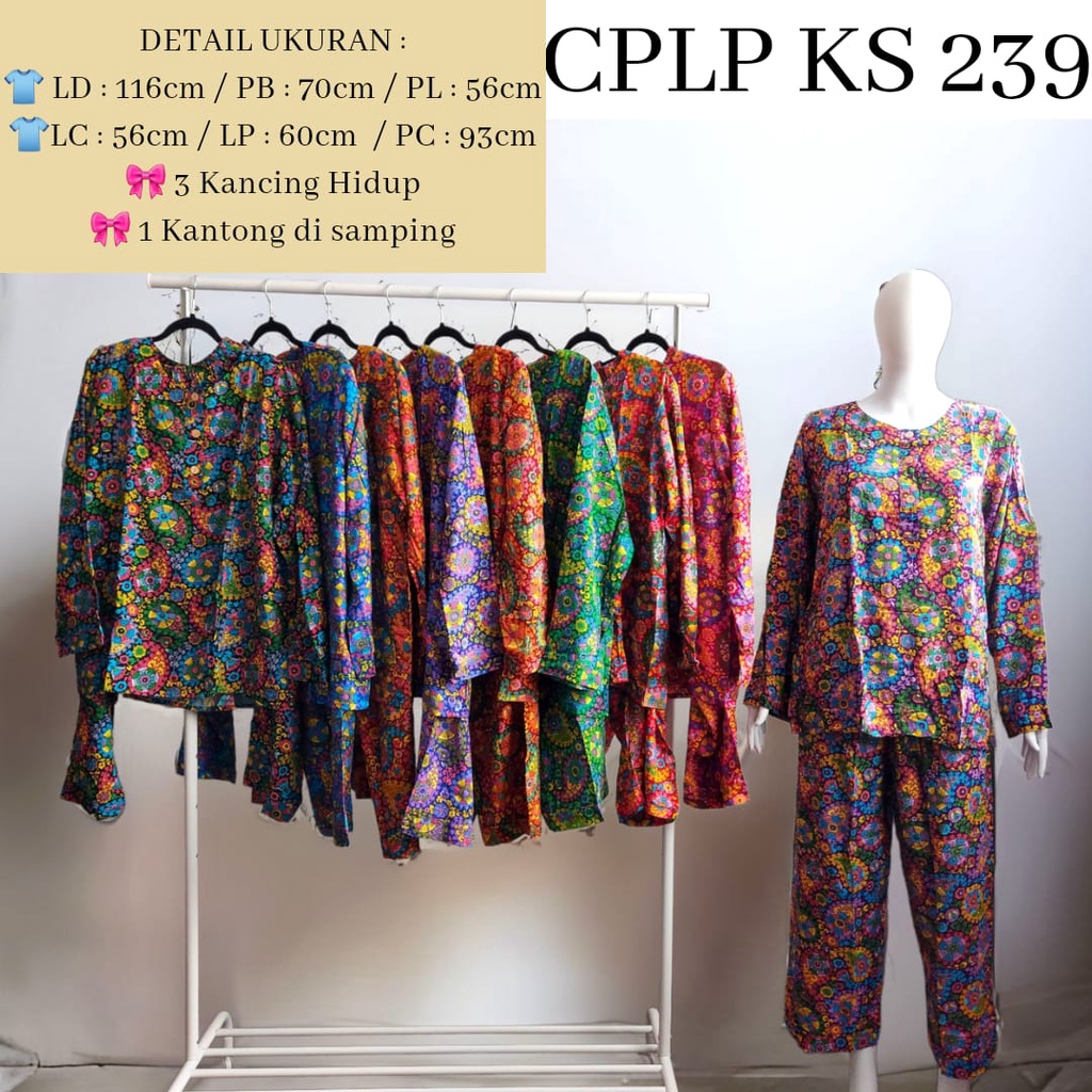 AS Setelan Lengan Panjang Batik Kudamas CPLP LD 114cm - 116cm