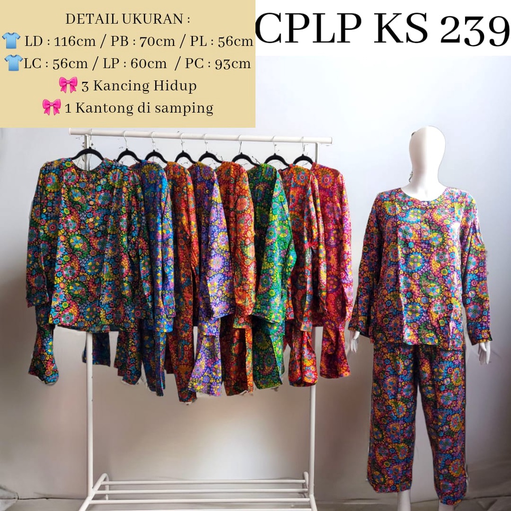 AS Setelan Lengan Panjang Batik Kudamas CPLP LD 114cm - 116cm