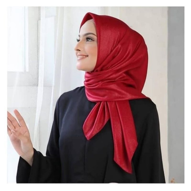 hijab nursinar glamour/ hijab segiempat bergliter, hijab sinar ansania