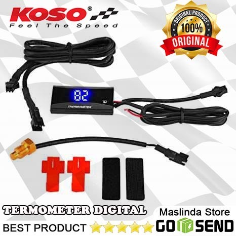 Koso Termometer Digital Pengukur Suhu Air Radiator Mesin Motor