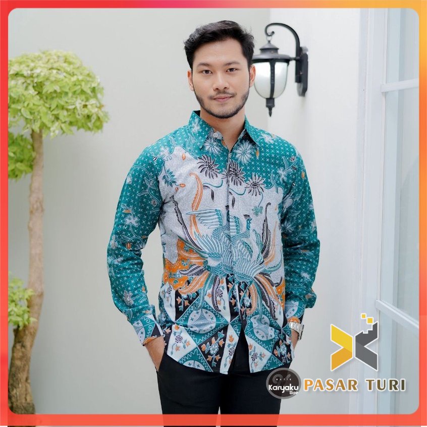 NEW BATIK PRIA SLIM FIT PREMIUM KEMEJA KERJA MODERN BAJU KANTOR LENGAN PANAJANG FULLKATUN SIZE M L XL