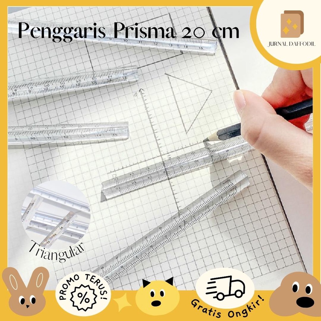 

JurnalDaffodil - Penggaris Prisma Segitiga / Penggaris Segitiga Transparan Plastik 20cm Sekolah Kantor Pengukur Segitiga 15Cm Alat Tulis Penggaris Tiga Dimensi/ Penggaris Prisma Transparan