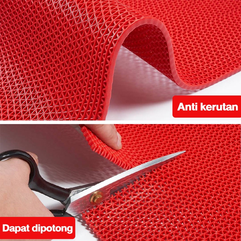 Keset karet anti selip bahan PVC tebal 4/6mm keset kamar mandi anti selip keset lantai kamar mandi keset anti slip berbagai ukuran