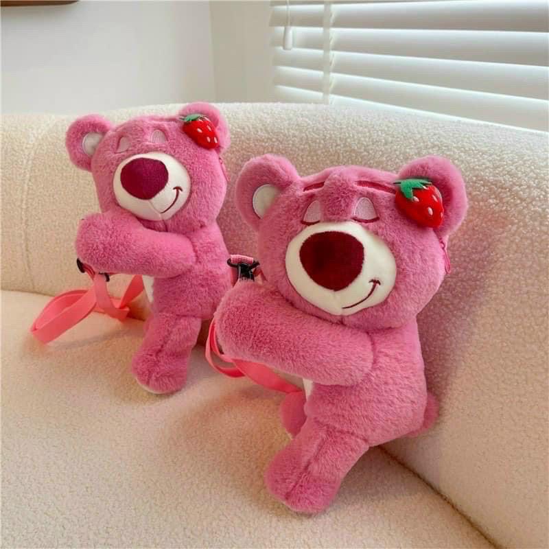 Ready STOCK Gaya Jepang Seri Pinus Strawberry Beruang Gadis Baru Mainan Mewah Boneka Manyo Sweetheart Domba Tas Bahu