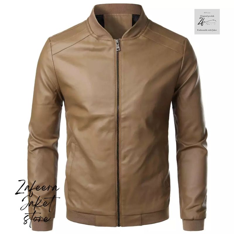 Jaket Kulit Pria Hitam Semikulit/Jaket Kulit Sintetis/Jaket Pria/Jaket/Jaket Pria Jumbo/Jaket Kulit 