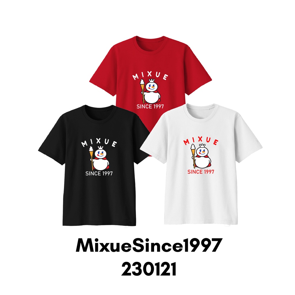 Baju Kaos Logo Mixue Miss You Series Size Bayi Sampai Dewasa Bigsize Bahan Katun Combed Premium 30s