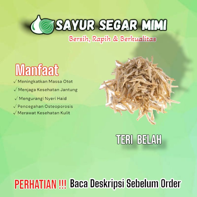 Ikan Asin Teri Belah 1KG - Sayur Segar Mimi