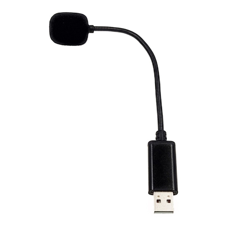 Zzz Mikrofon Mini USB2.0 Portable Adjustable MIC Adapter Untuk Laptop/Notebook