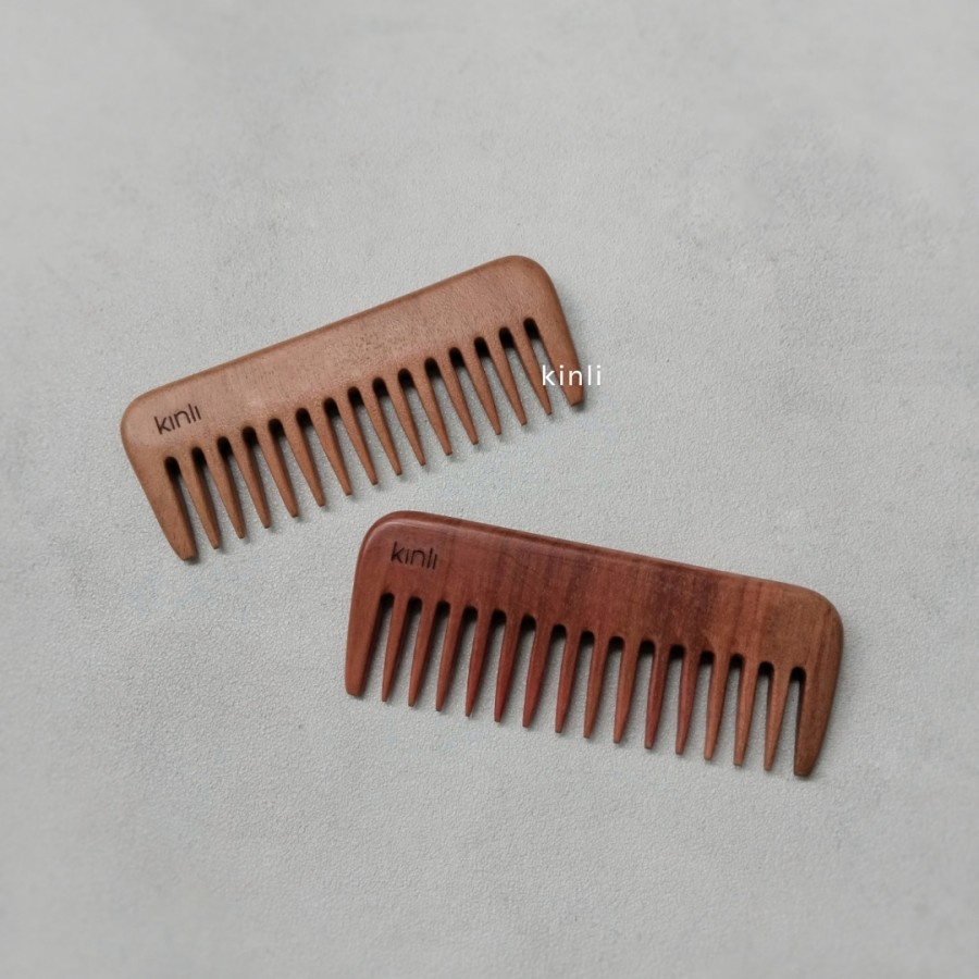 wooden hair comb eco friendly detangling brush static free sisir kayu