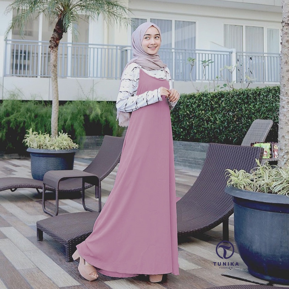 Loose Dress Overall - Jumpsuit Muslim - Dusty Pink - Grey - Black - Navy