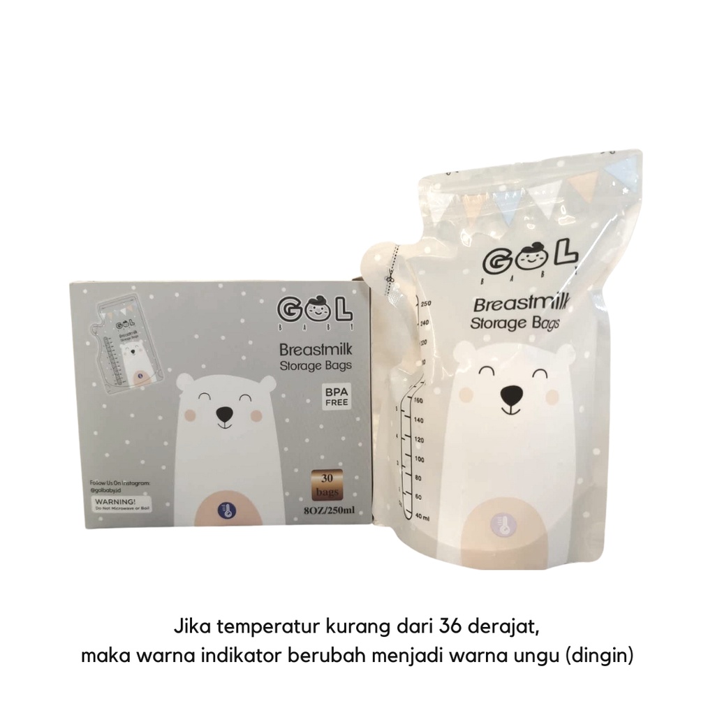 GOL Baby Kantong asi Breast Milk Plastik Asi 100ml dan 250ml Breastmilk Storage Bag  Kantong Asip