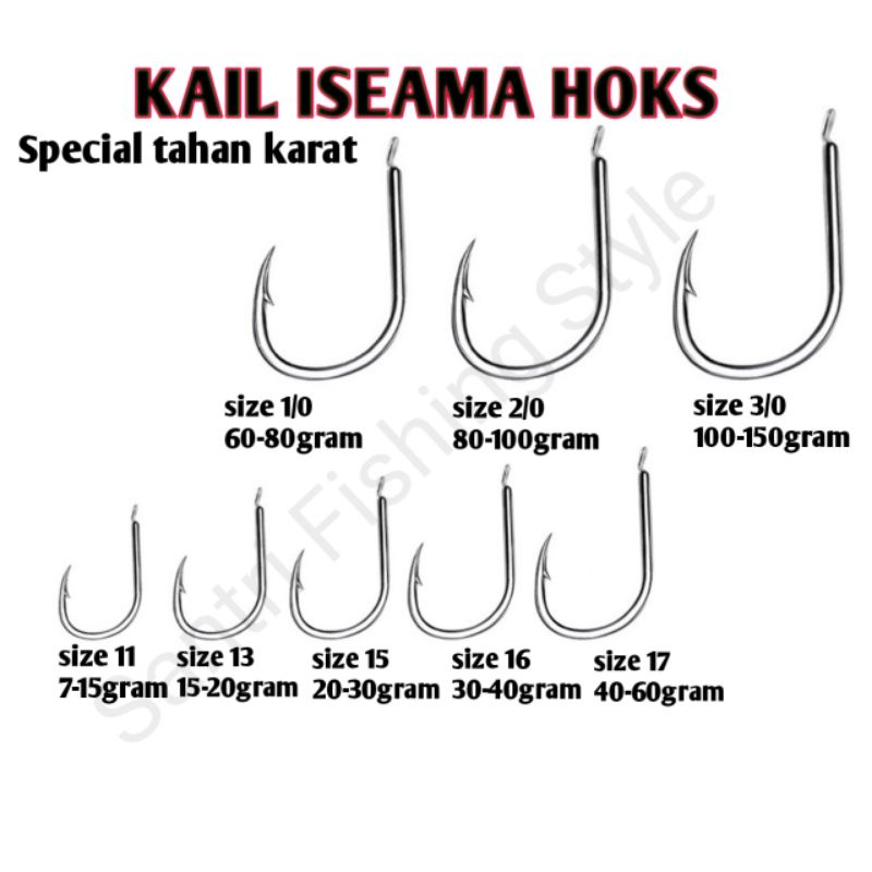 Kail Pancing Iseama hoks|Kail Assist hoks Putih tahan karat eceran kail jig kail pancingan